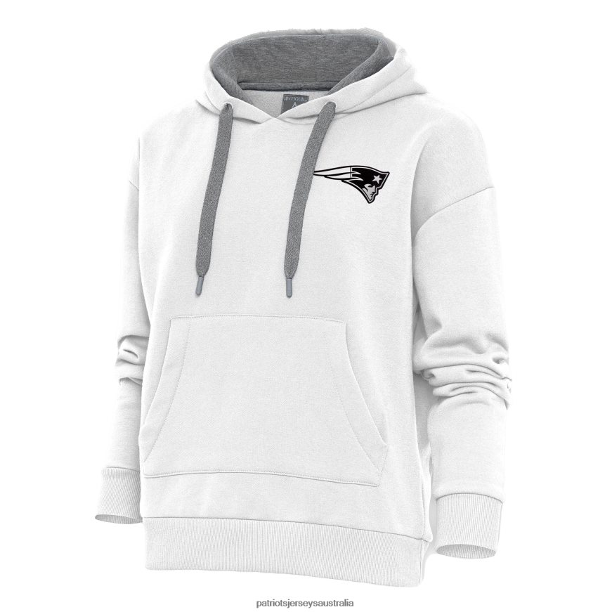 Women Antigua White Metallic Logo Victory Pullover Hoodie ZZ06V22462 Patriots Jersey Clothing