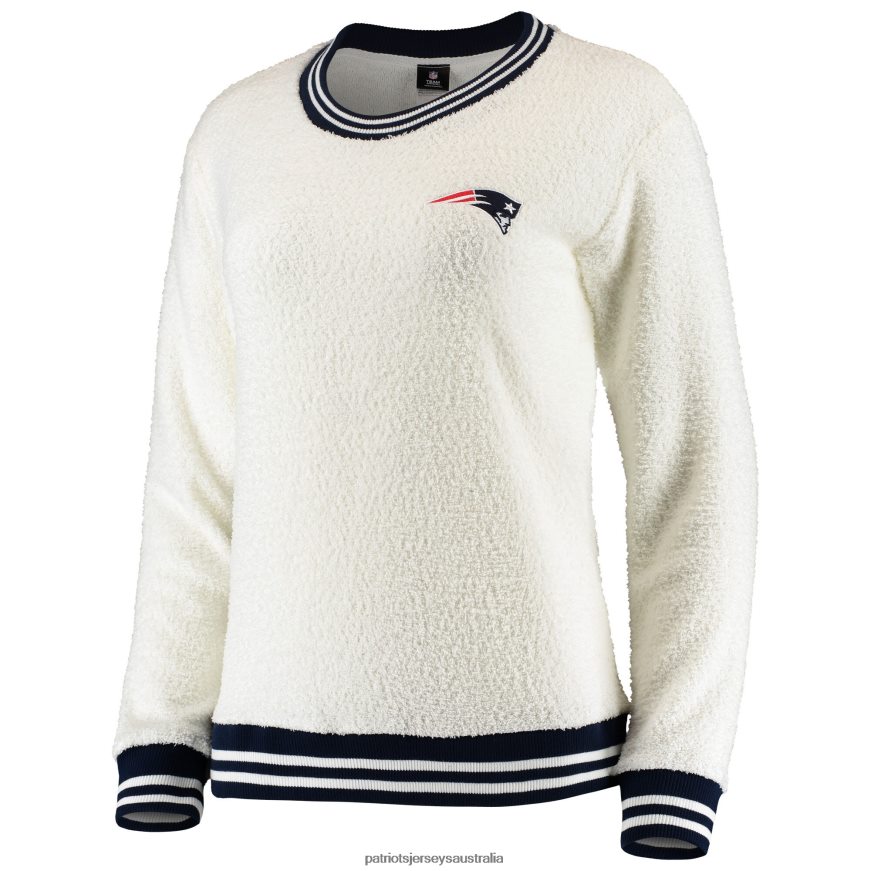 Women Concepts Sport Cream/Navy Granite Knit Pullover Sweatshirt ZZ06V22425 Patriots Jersey Clothing
