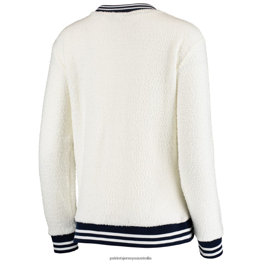 Women Concepts Sport Cream/Navy Granite Knit Pullover Sweatshirt ZZ06V22425 Patriots Jersey Clothing