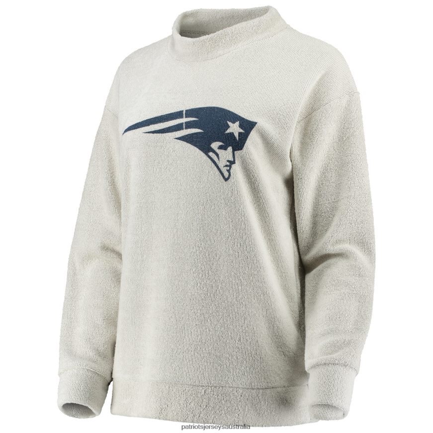 Women Cream Big Logo Sweater ZZ06V22376 Patriots Jersey Clothing