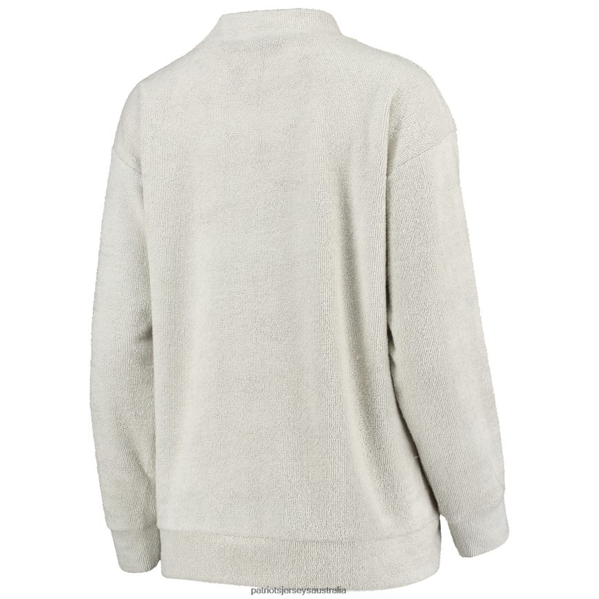 Women Cream Big Logo Sweater ZZ06V22376 Patriots Jersey Clothing
