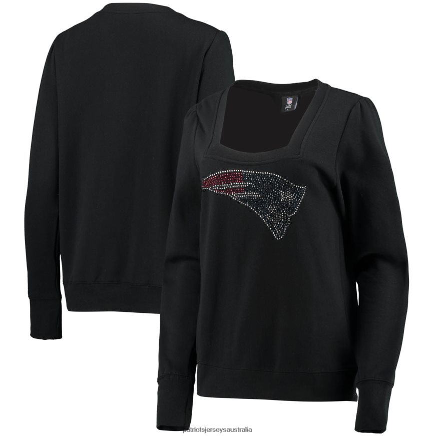 Women Cuce Black Winners Square Neck Pullover Sweatshirt ZZ06V22411 Patriots Jersey Clothing