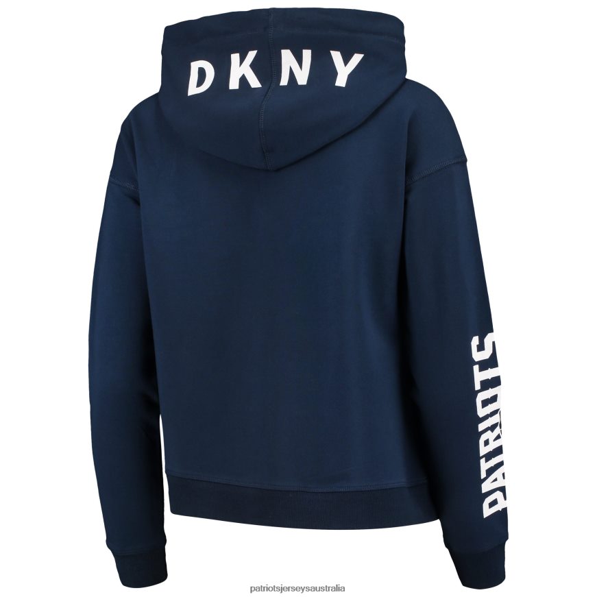 Women DKNY Sport Navy Zoey Crop Full-Zip Hoodie ZZ06V22467 Patriots Jersey Clothing