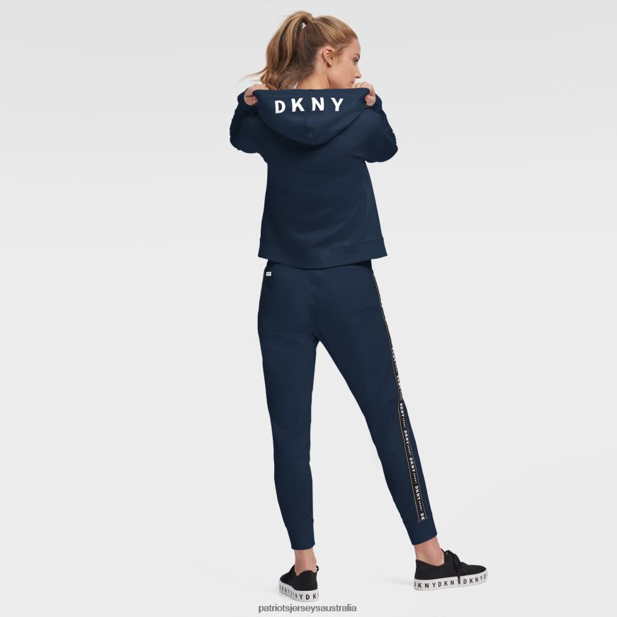 Women DKNY Sport Navy Zoey Crop Full-Zip Hoodie ZZ06V22467 Patriots Jersey Clothing