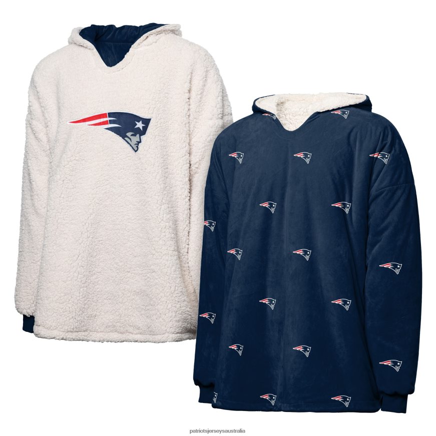 Women FOCO Repeat Print Reversible Hoodeez ZZ06V22400 Patriots Jersey Clothing