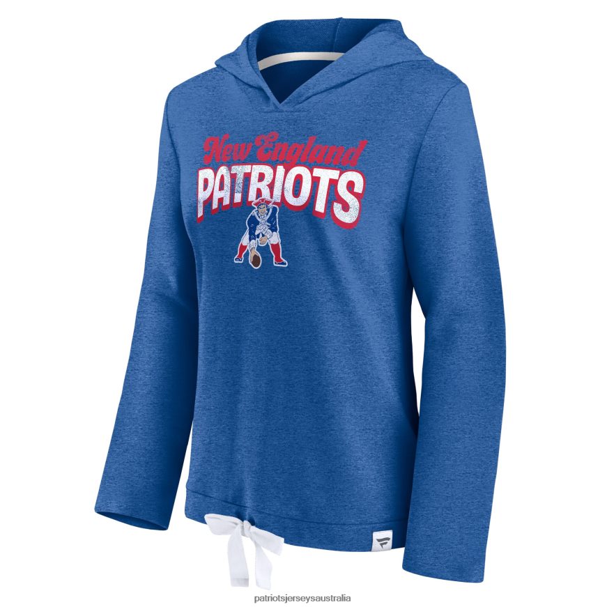 Women Fanatics Branded Heather Royal First Team Cropped Lightweight Hooded Top ZZ06V22341 Patriots Jersey Clothing