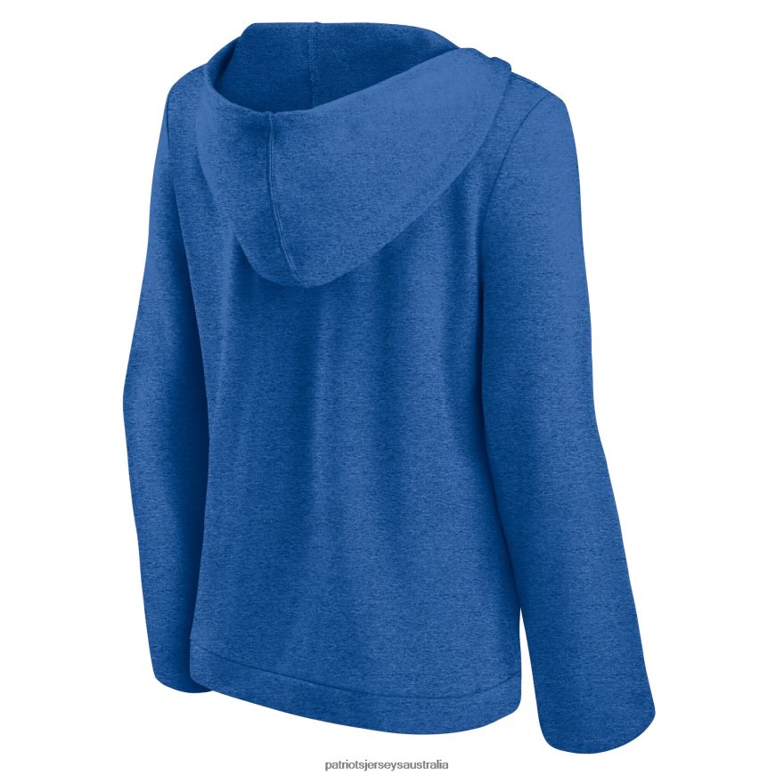 Women Fanatics Branded Heather Royal First Team Cropped Lightweight Hooded Top ZZ06V22341 Patriots Jersey Clothing