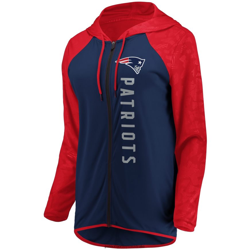 Women Fanatics Branded Navy Forever Fan Logo Full-Zip Hoodie ZZ06V22435 Patriots Jersey Clothing