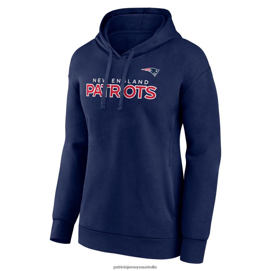 Women Fanatics Branded Navy Iconic Cotton Fleece Checklist Pullover Hoodie ZZ06V22335 Patriots Jersey Clothing