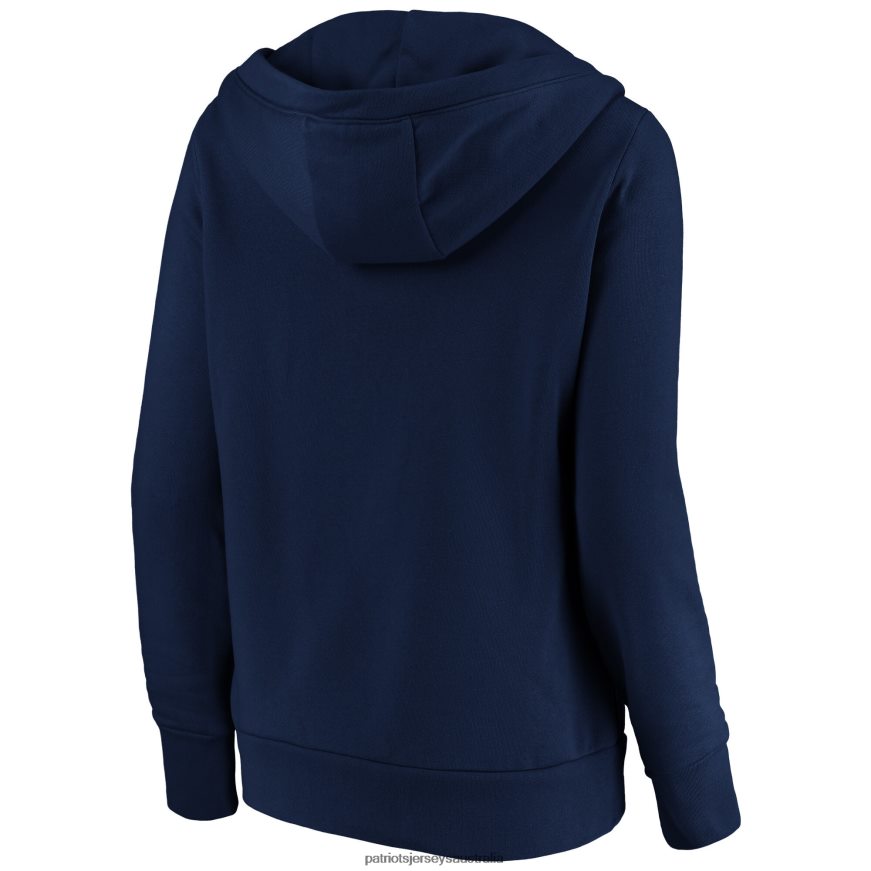 Women Fanatics Branded Navy Primary Team Logo V-Neck Pullover Hoodie ZZ06V22463 Patriots Jersey Clothing
