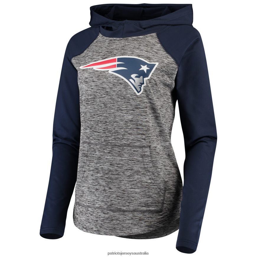 Women G-III 4Her by Carl Banks Heathered Gray/Navy Championship Ring Pullover Hoodie ZZ06V22351 Patriots Jersey Clothing