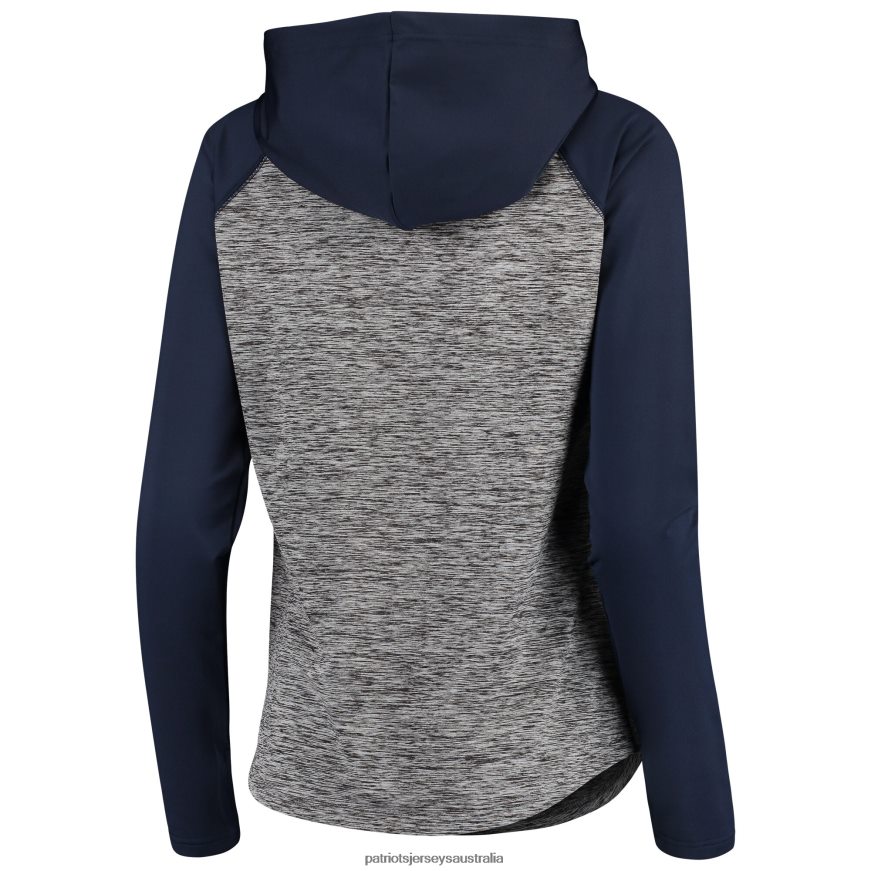 Women G-III 4Her by Carl Banks Heathered Gray/Navy Championship Ring Pullover Hoodie ZZ06V22351 Patriots Jersey Clothing