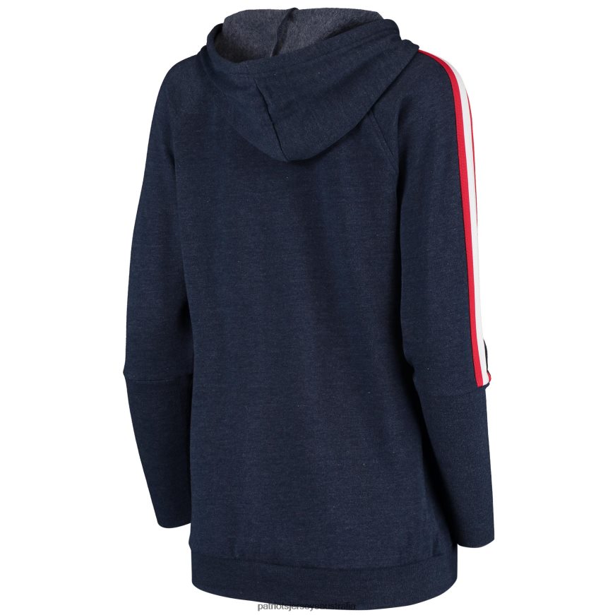 Women G-III 4Her by Carl Banks Navy Double Team Tunic Pullover Hoodie ZZ06V22434 Patriots Jersey Clothing