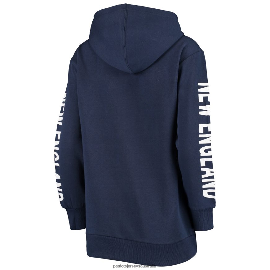 Women G-III 4Her by Carl Banks Navy Extra Point Pullover Hoodie ZZ06V22344 Patriots Jersey Clothing