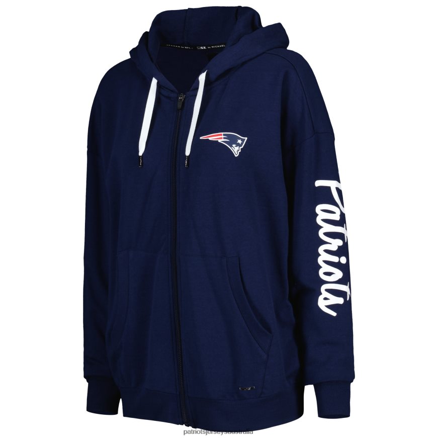 Women MSX by Michael Strahan Navy Emerson Lightweight Full-Zip Hoodie ZZ06V22369 Patriots Jersey Clothing
