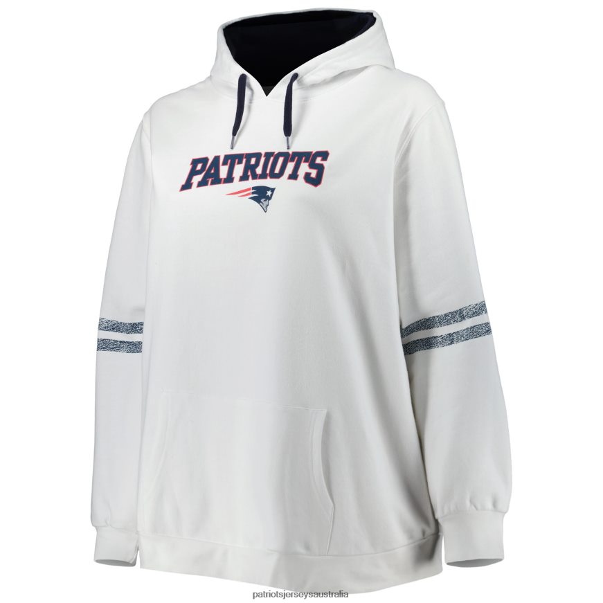 Women Mac Jones White Plus Size Name & Number Pullover Hoodie ZZ06V22371 Patriots Jersey Clothing