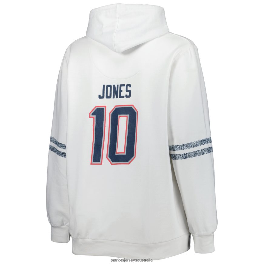 Women Mac Jones White Plus Size Name & Number Pullover Hoodie ZZ06V22371 Patriots Jersey Clothing