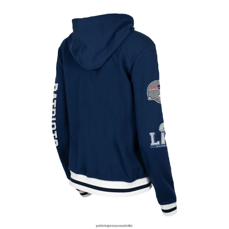 Women New Era Navy Elite Pack Full-Zip Hoodie ZZ06V22328 Patriots Jersey Clothing