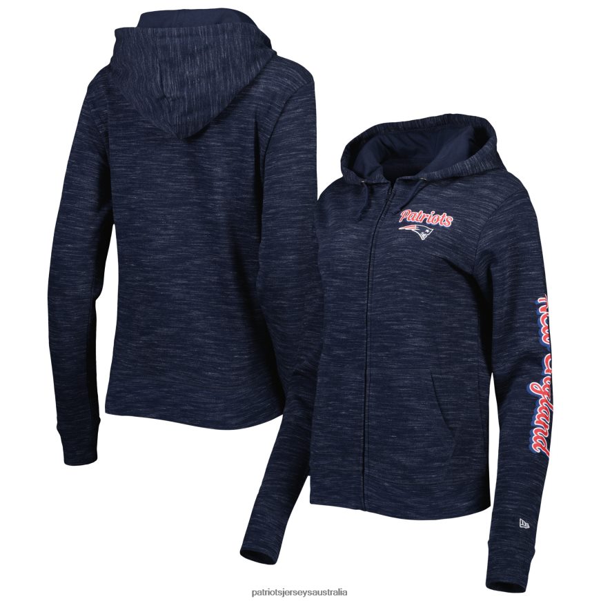 Women New Era Navy Reverse Full-Zip Hoodie ZZ06V22363 Patriots Jersey Clothing