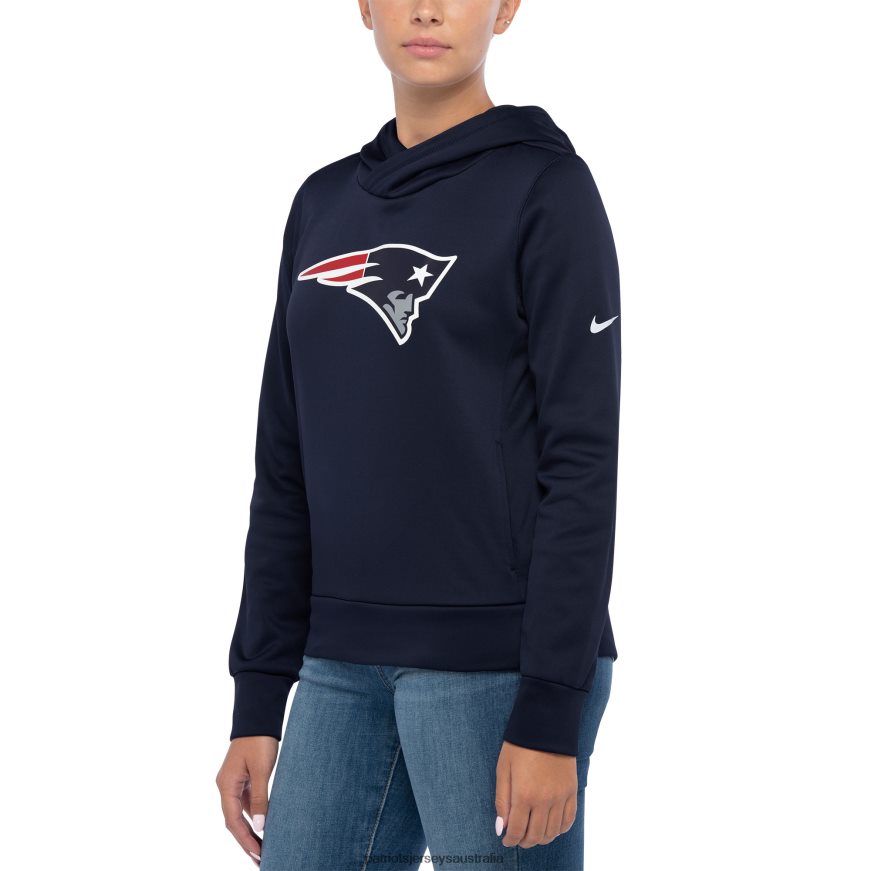 Women Nike Navy Lightweight Performance Hooded Top ZZ06V22319 Patriots Jersey Clothing