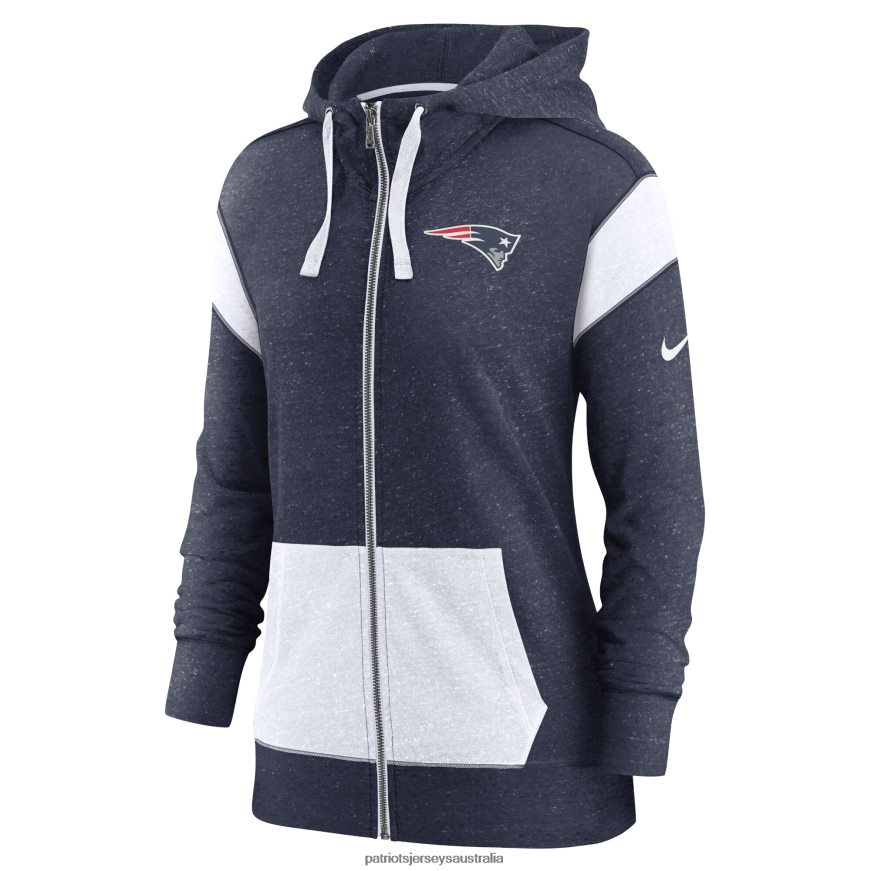Women Nike Navy/White Monaco Lightweight Full-Zip Hoodie ZZ06V22366 Patriots Jersey Clothing
