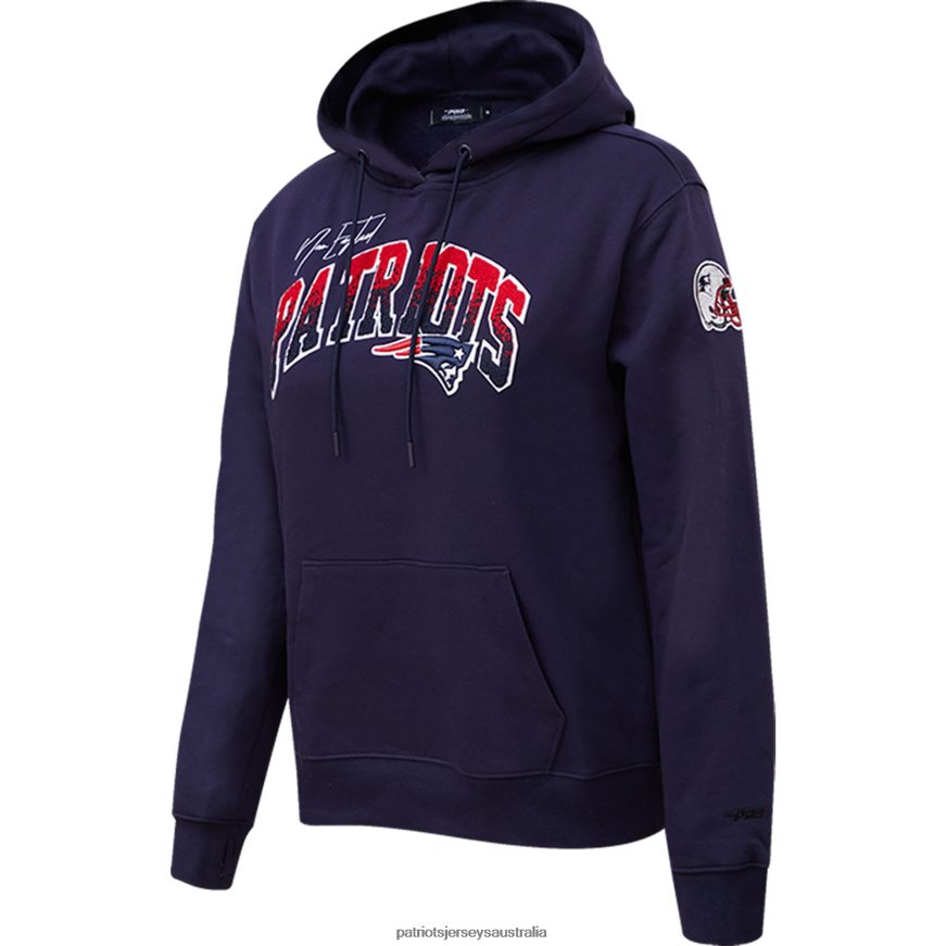 Women Pro Standard Navy Local Patch Pullover Hoodie ZZ06V22357 Patriots Jersey Clothing