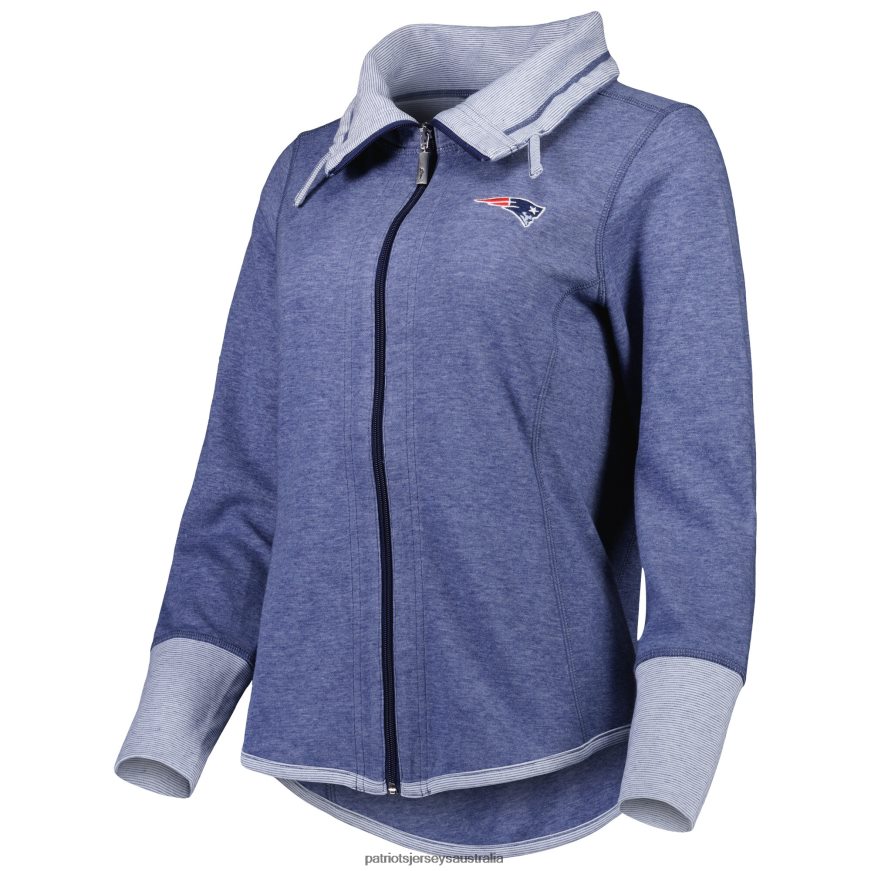 Women Tommy Bahama Heathered Navy Sport Sun Fade Full-Zip Sweatshirt ZZ06V22382 Patriots Jersey Clothing