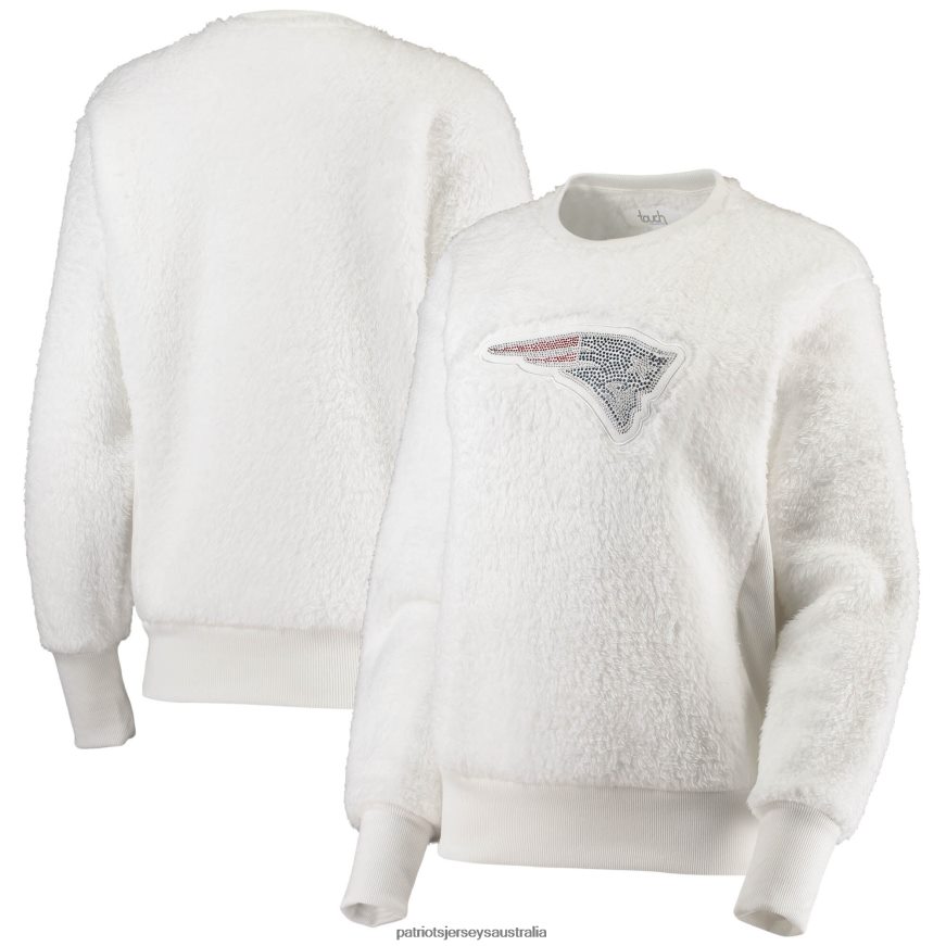 Women Touch White Milestone Tracker Pullover Sweatshirt ZZ06V22423 Patriots Jersey Clothing
