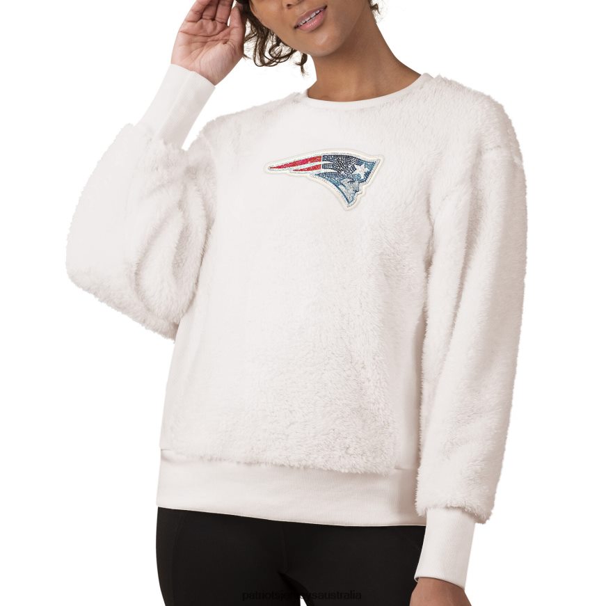 Women Touch White Milestone Tracker Pullover Sweatshirt ZZ06V22423 Patriots Jersey Clothing