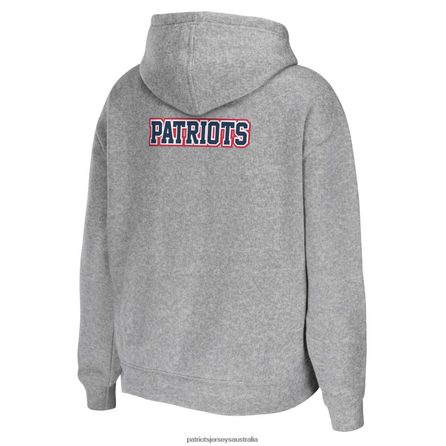 Women WEAR by Erin Andrews Heathered Gray Team Full-Zip Hoodie ZZ06V22340 Patriots Jersey Clothing
