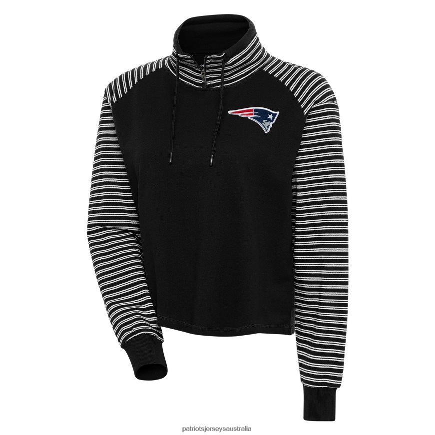 Women Antigua Black/White Squad Pullover Top ZZ06V2884 Patriots Jersey Clothing
