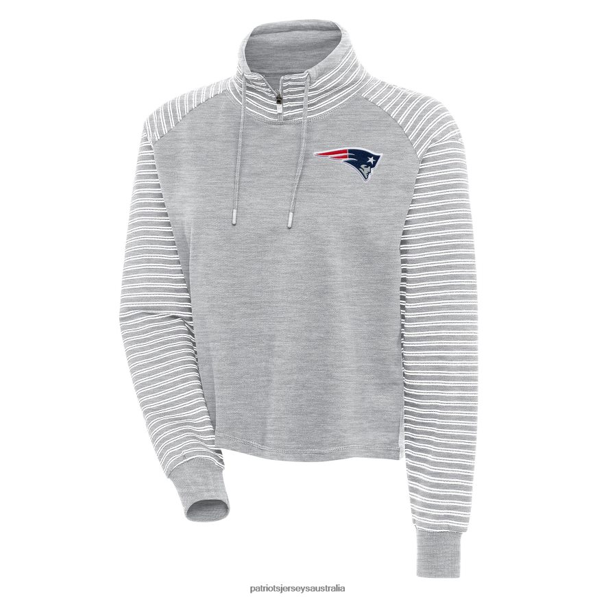 Women Antigua Gray/White Squad Pullover Top ZZ06V2939 Patriots Jersey Clothing