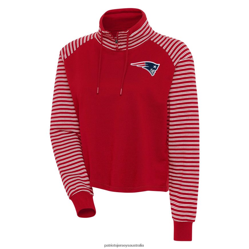Women Antigua Red/White Squad Pullover Top ZZ06V2892 Patriots Jersey Clothing