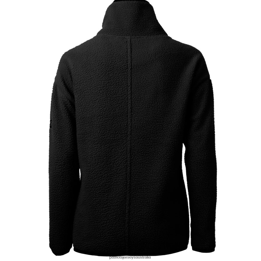 Women Cutter & Buck Black Throwback Logo Cascade Eco Sherpa Fleece Half-Zip Pullover Jacket ZZ06V21058 Patriots Jersey Clothing
