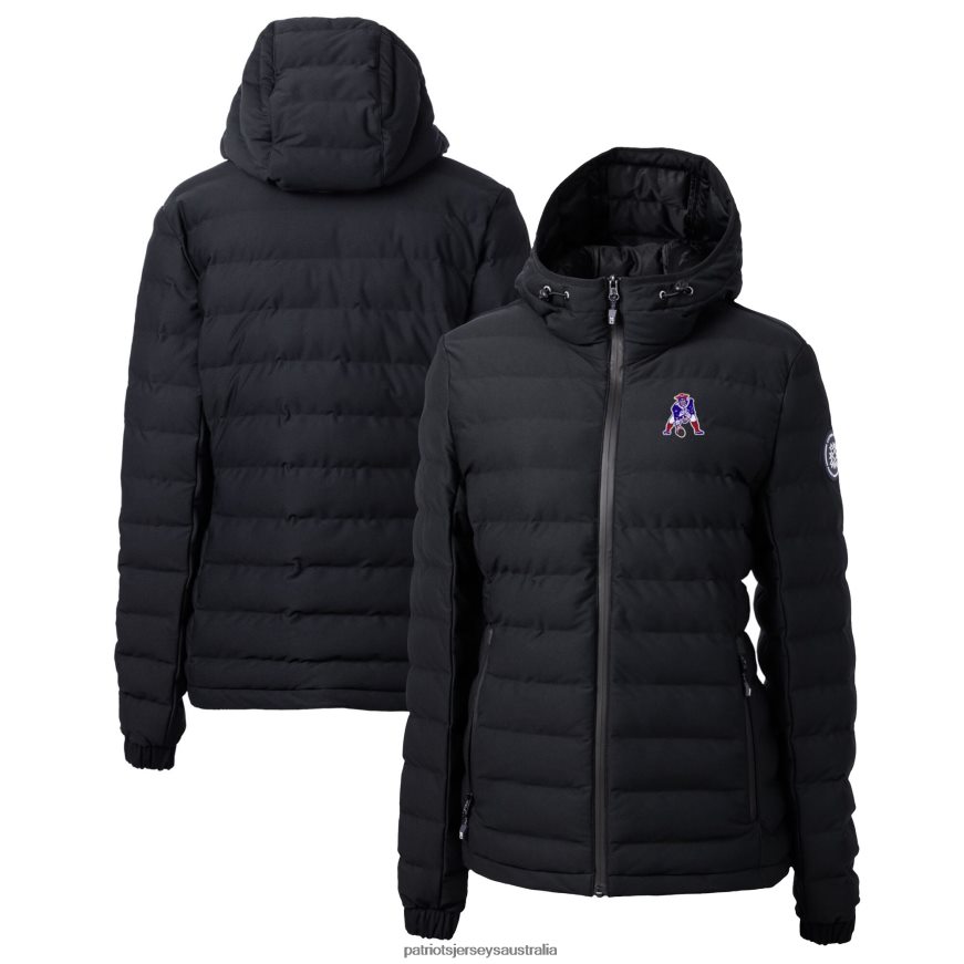 Women Cutter & Buck Black Throwback Logo Mission Ridge Repreve Puffer Full-Zip Jacket ZZ06V2944 Patriots Jersey Clothing
