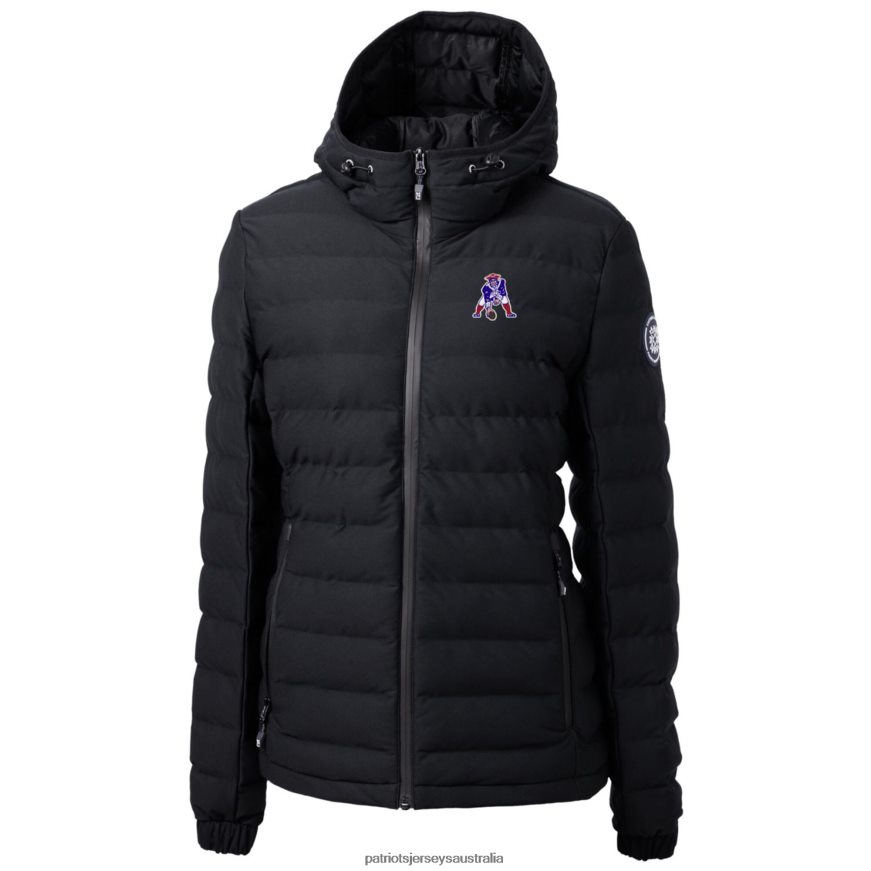 Women Cutter & Buck Black Throwback Logo Mission Ridge Repreve Puffer Full-Zip Jacket ZZ06V2944 Patriots Jersey Clothing