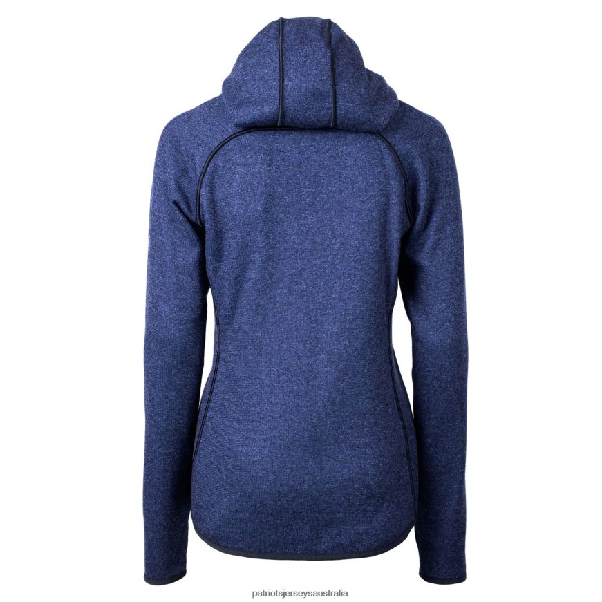 Women Cutter & Buck Heather Royal Throwback Logo Mainsail Full-Zip Jacket ZZ06V21024 Patriots Jersey Clothing