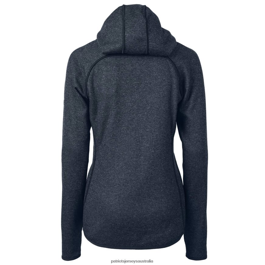 Women Cutter & Buck Heathered Navy Mainsail Full-Zip Jacket ZZ06V2971 Patriots Jersey Clothing