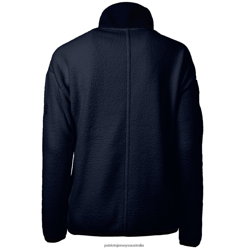 Women Cutter & Buck Navy Americana Cascade Eco Sherpa Fleece Full-Zip Jacket ZZ06V21053 Patriots Jersey Clothing