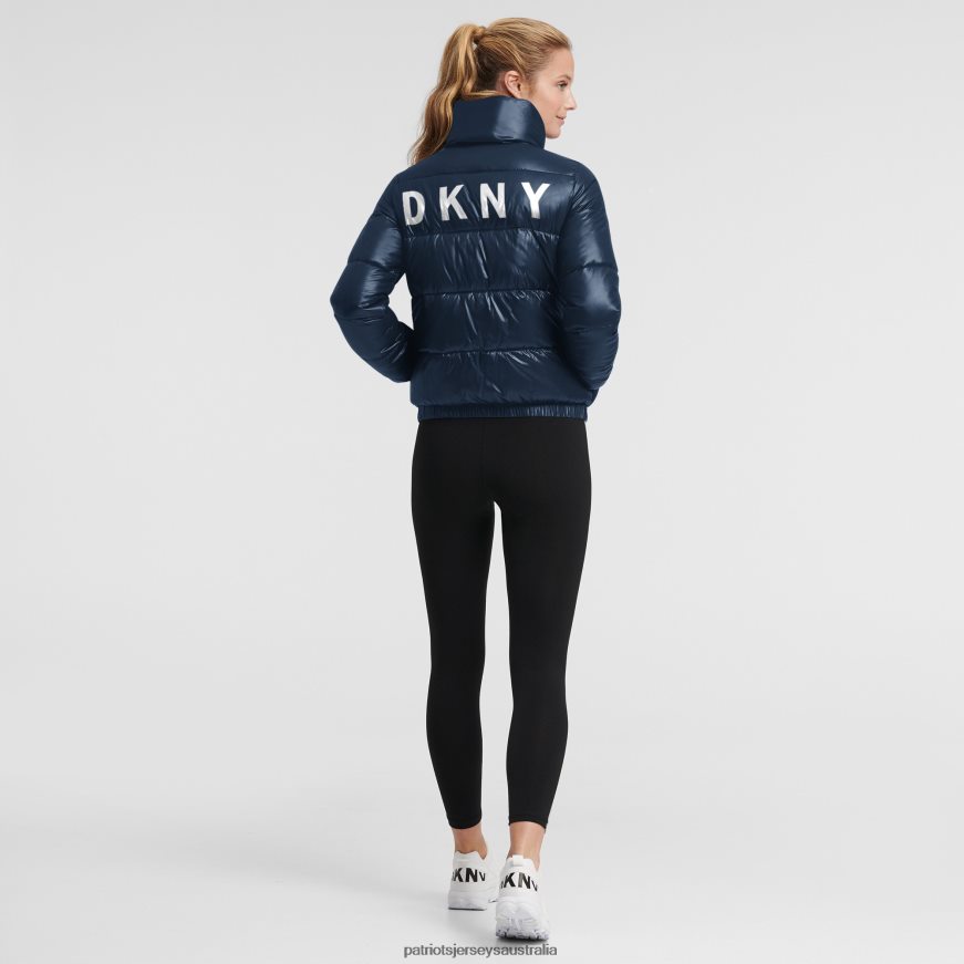 Women DKNY Sport Navy Julia Full-Button Puffer Jacket ZZ06V21033 Patriots Jersey Clothing
