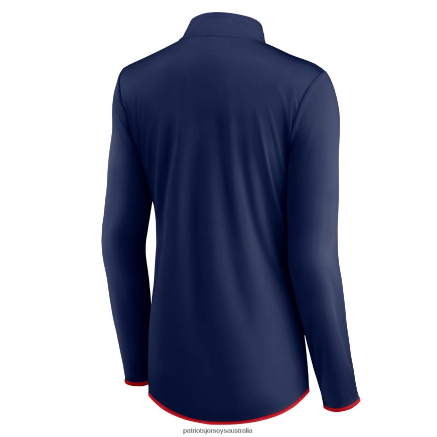 Women Fanatics Branded Navy Plus Size Worth the Drive Quarter-Zip Top ZZ06V2899 Patriots Jersey Clothing