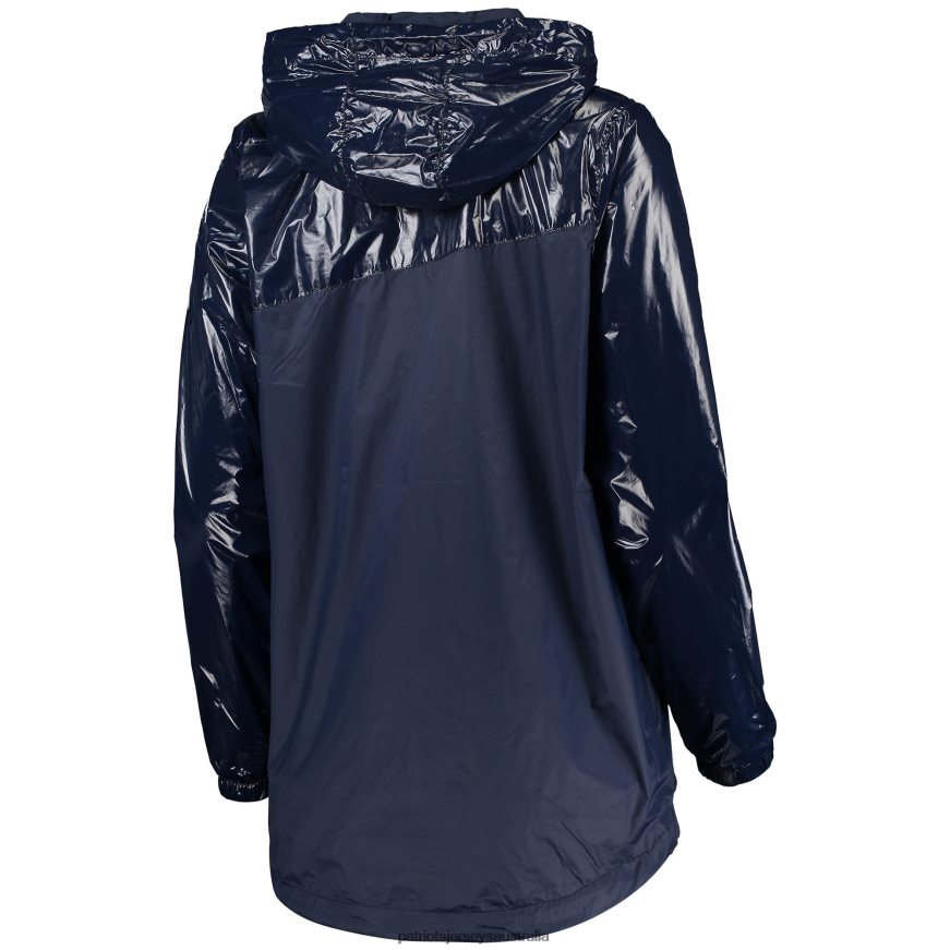 Women G-III 4Her by Carl Banks Navy Double-Coverage Full-Zip Hoodie Jacket ZZ06V2940 Patriots Jersey Clothing