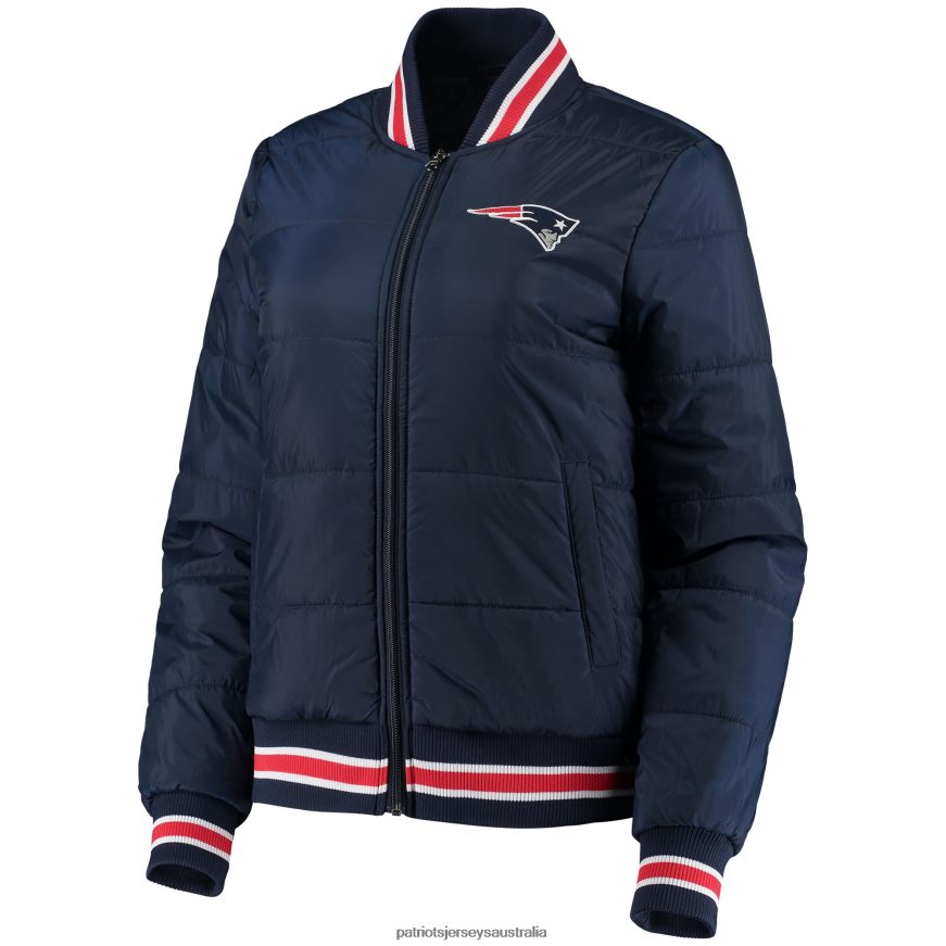 Women G-III 4Her by Carl Banks Navy Field Goal Bomber Full-Zip Jacket ZZ06V2976 Patriots Jersey Clothing