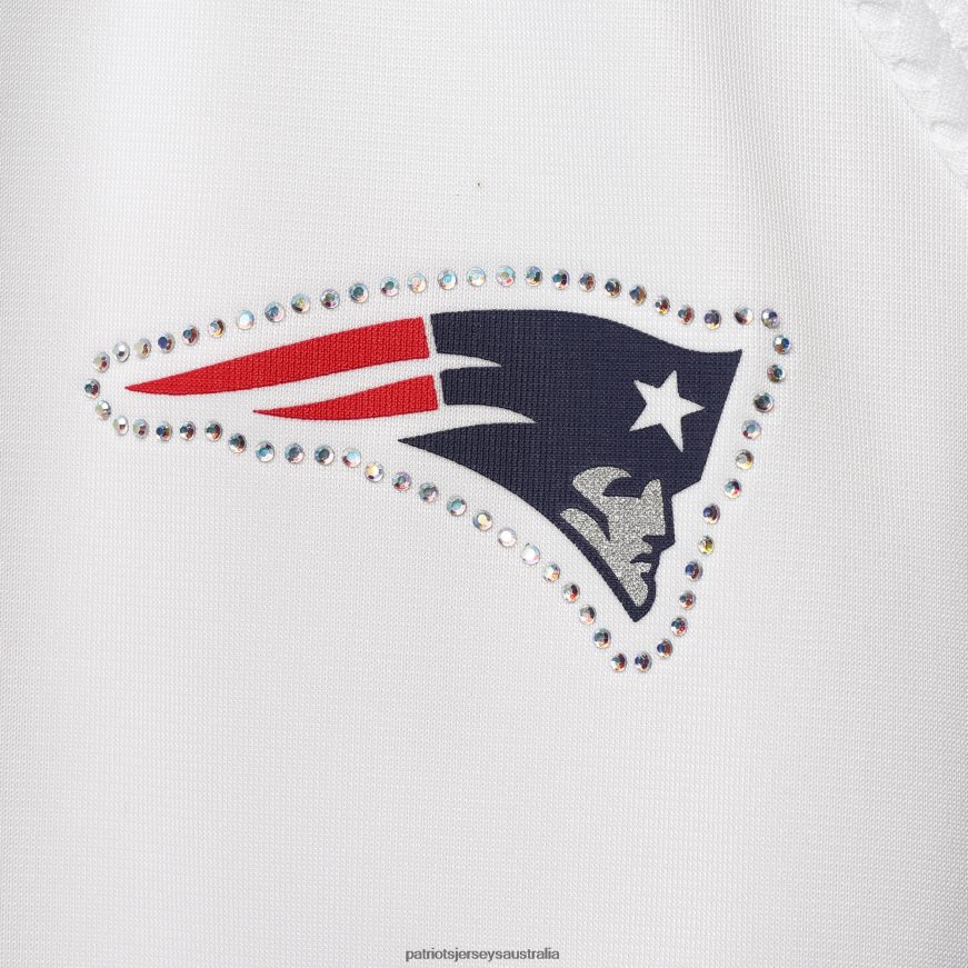 Women G-III 4Her by Carl Banks Navy/White Wildcard Full-Zip Raglan Track Jacket ZZ06V2975 Patriots Jersey Clothing