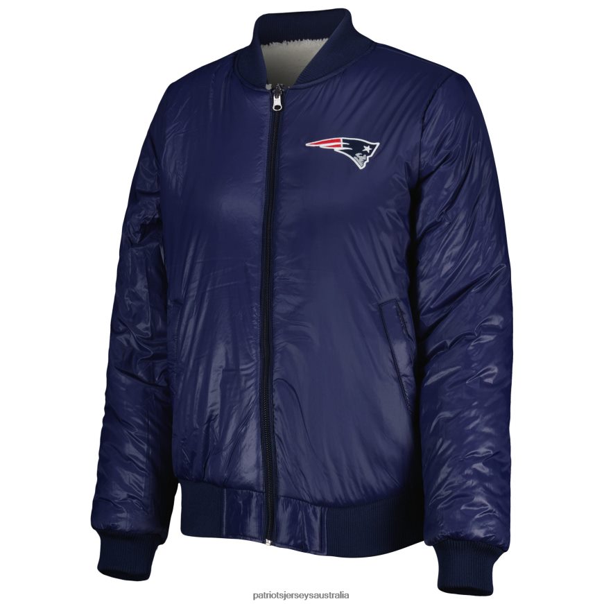 Women G-III 4Her by Carl Banks Oatmeal/Navy Switchback Reversible Full-Zip Jacket ZZ06V2948 Patriots Jersey Clothing