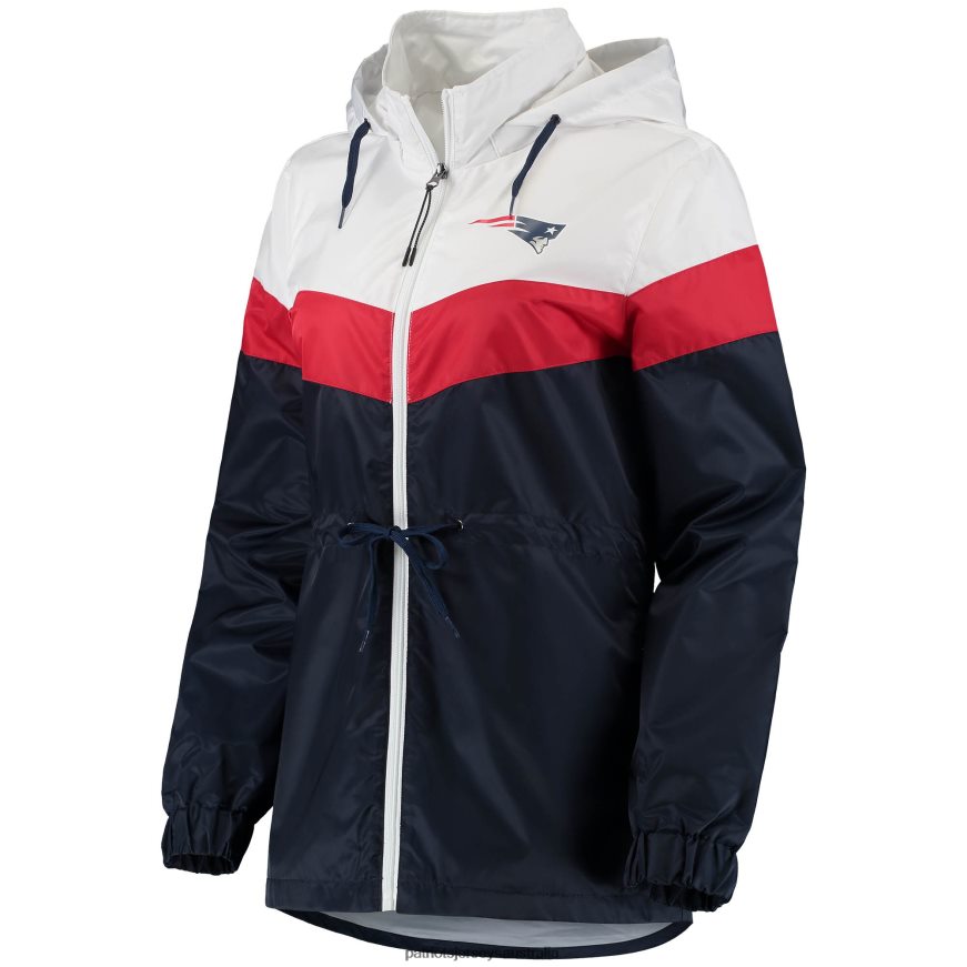 Women G-III 4Her by Carl Banks White/Navy Stadium Full-Zip Hoodie Jacket ZZ06V21017 Patriots Jersey Clothing