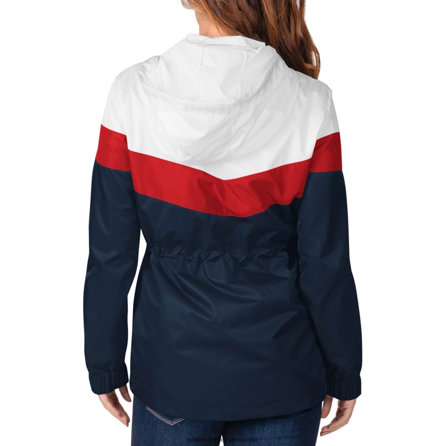 Women G-III 4Her by Carl Banks White/Navy Stadium Full-Zip Hoodie Jacket ZZ06V21017 Patriots Jersey Clothing