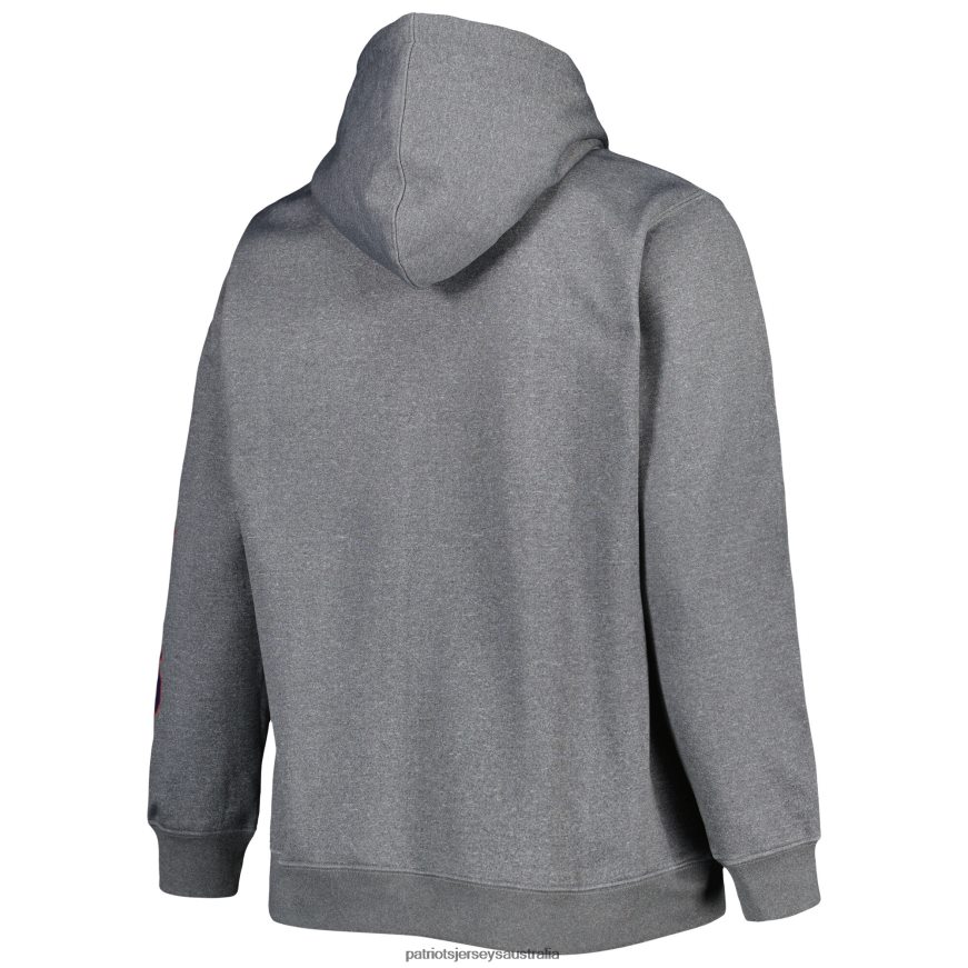Women Heather Charcoal Plus Size Fleece Full-Zip Hoodie Jacket ZZ06V2910 Patriots Jersey Clothing