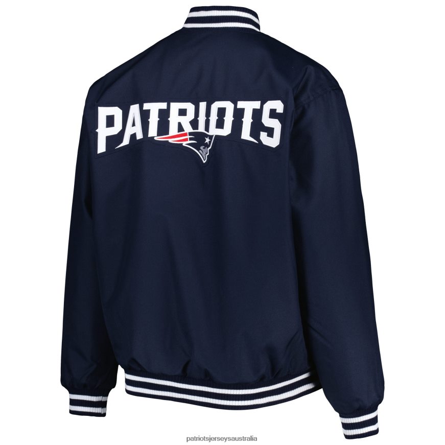 Women JH Design Navy Plus Size Full-Snap Jacket ZZ06V21002 Patriots Jersey Clothing