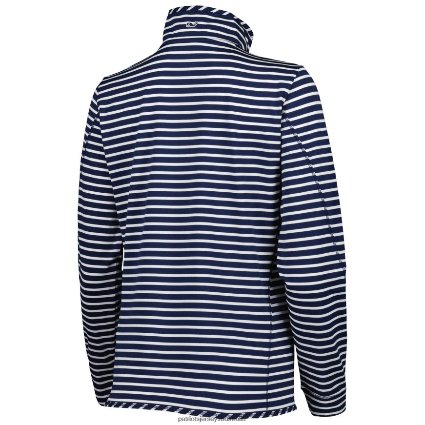 Women Vineyard Vines Navy Sankaty Shep Half-Zip Pullover Top ZZ06V2888 Patriots Jersey Clothing